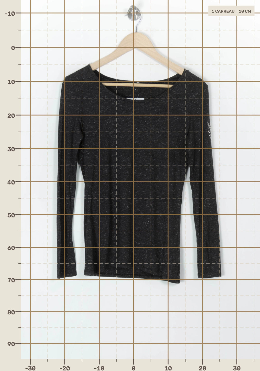 Tee-shirt Manches Longues Gris - Taille L/40 de la marque IKKS | PARAD120453 - Vendu par Paradigme - Image 4