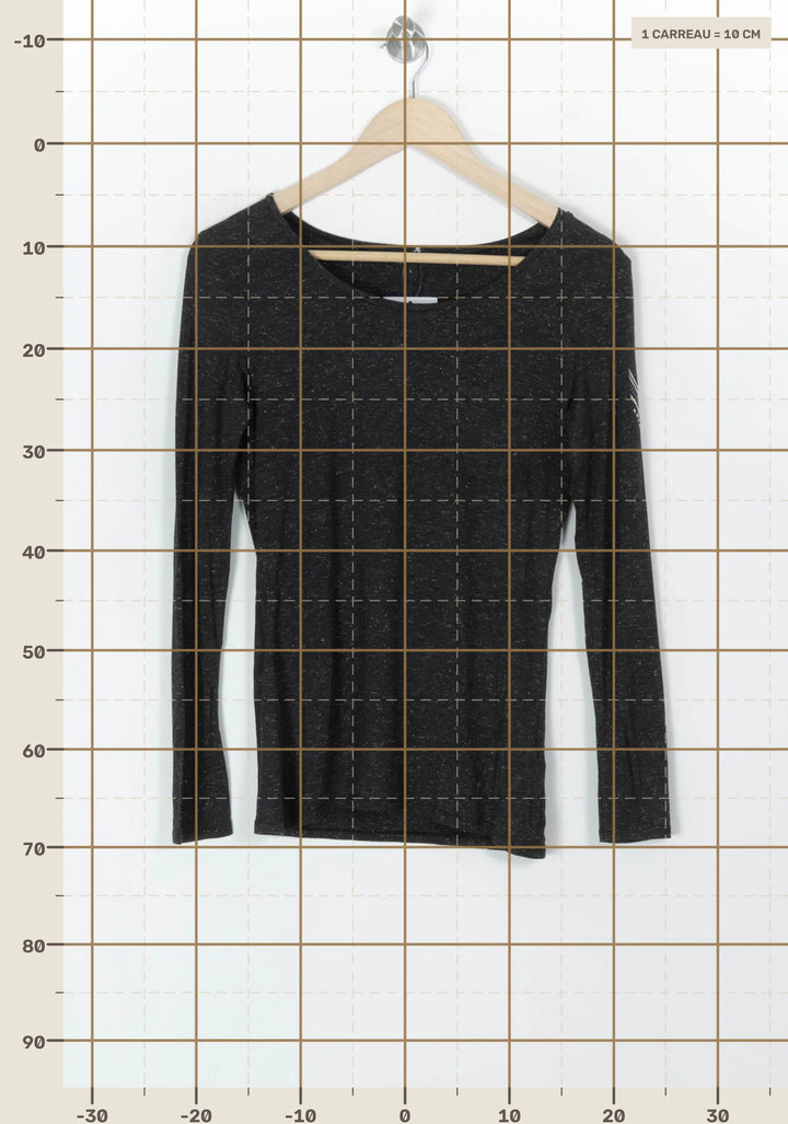 Tee-shirt Manches Longues Gris - Taille L/40 de la marque IKKS | PARAD120453 - Vendu par Paradigme - Image 4