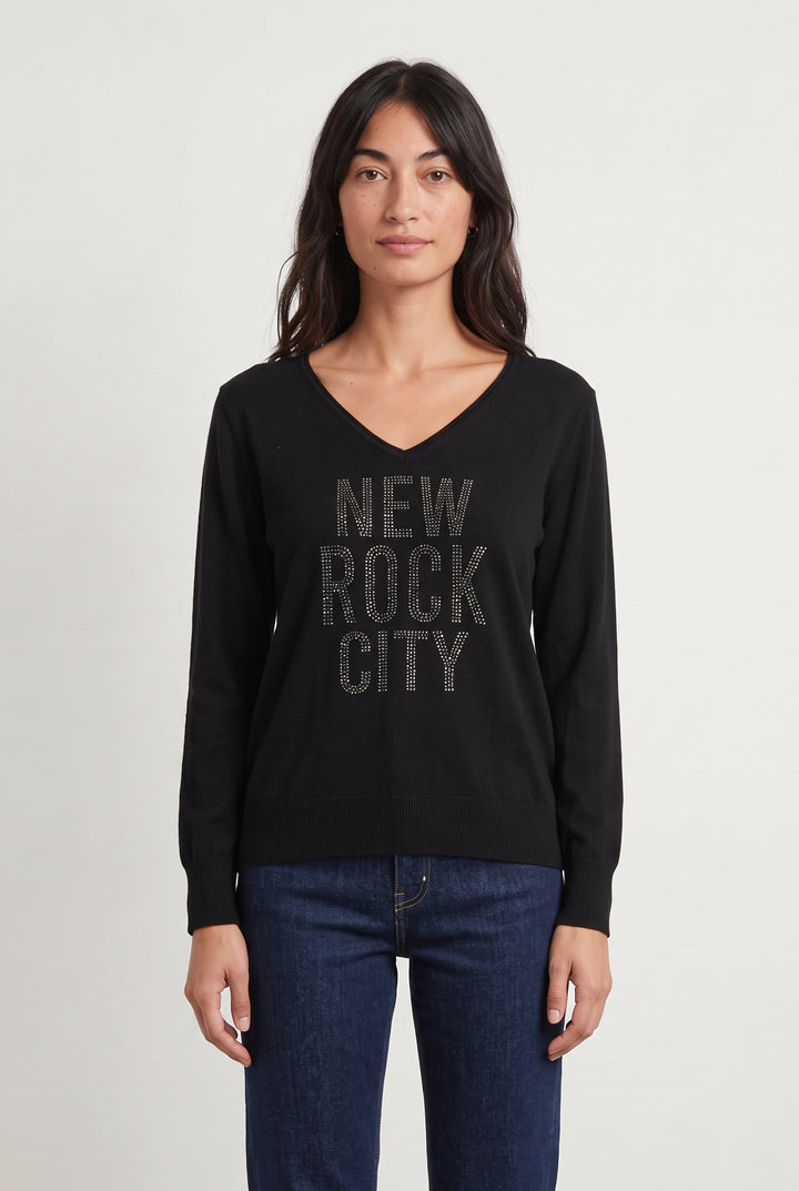 Pull Noir - Taille S/36 de la marque IKKS | PARAD120454 - Vendu par Paradigme - Image 1