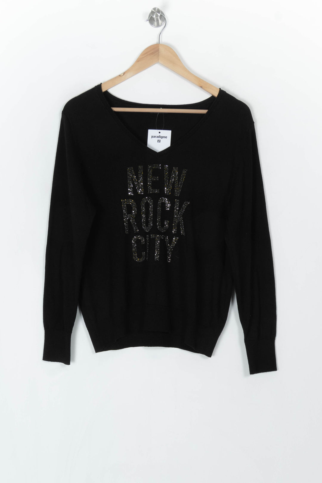 Pull Noir - Taille S/36 de la marque IKKS | PARAD120454 - Vendu par Paradigme - Image 2