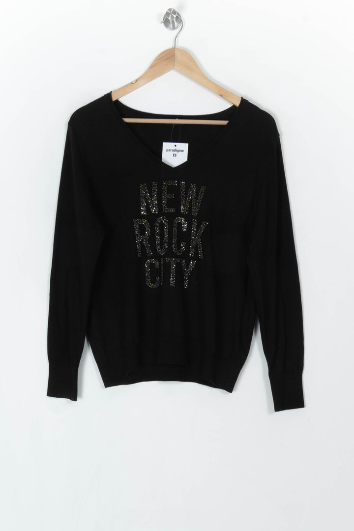 Pull Noir - Taille S/36 de la marque IKKS | PARAD120454 - Vendu par Paradigme - Image 2