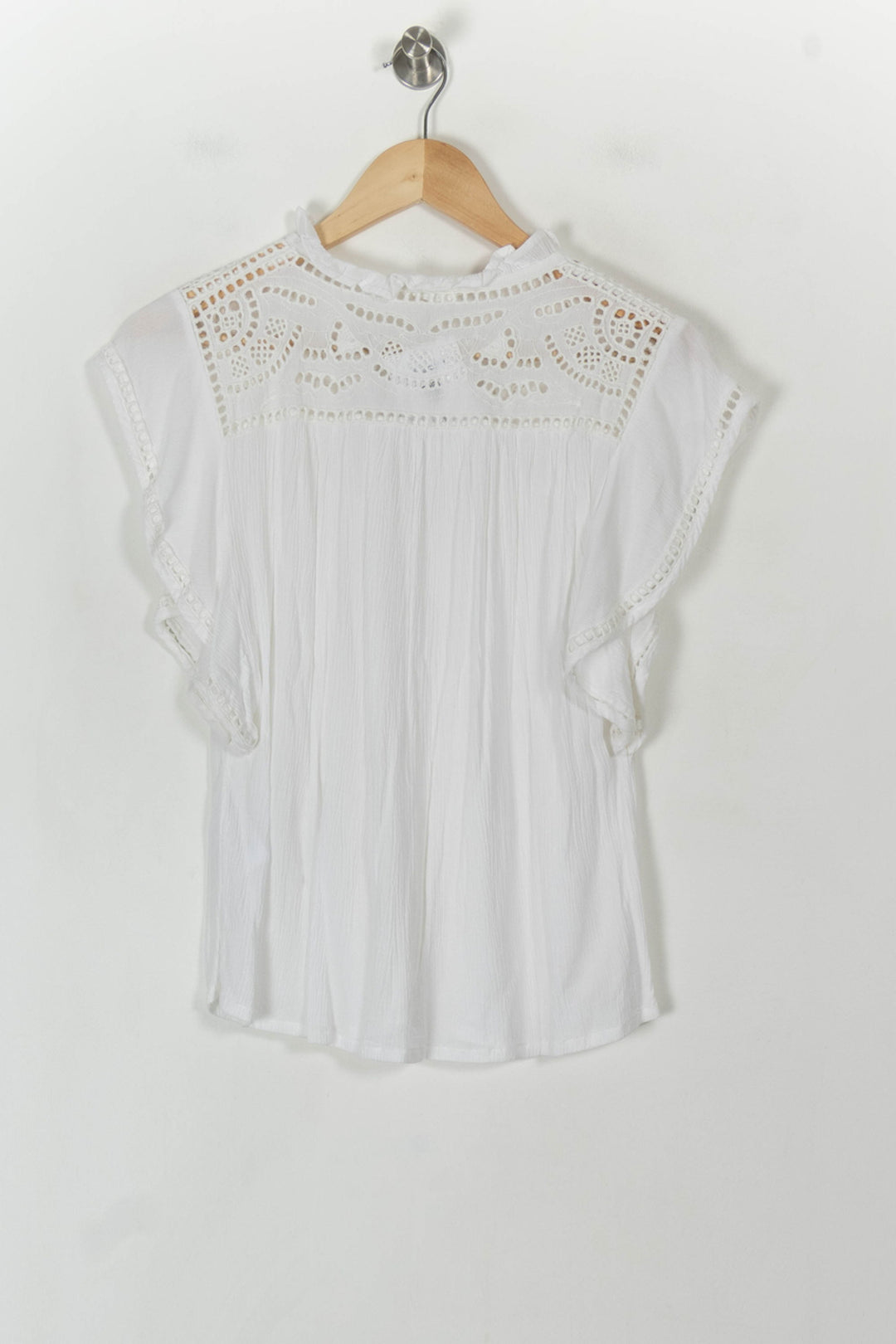Blouse Brodée Blanche - Taille S/36 de la marque Maison 123 | PARAD120455 - Vendu par Paradigme - Image 5