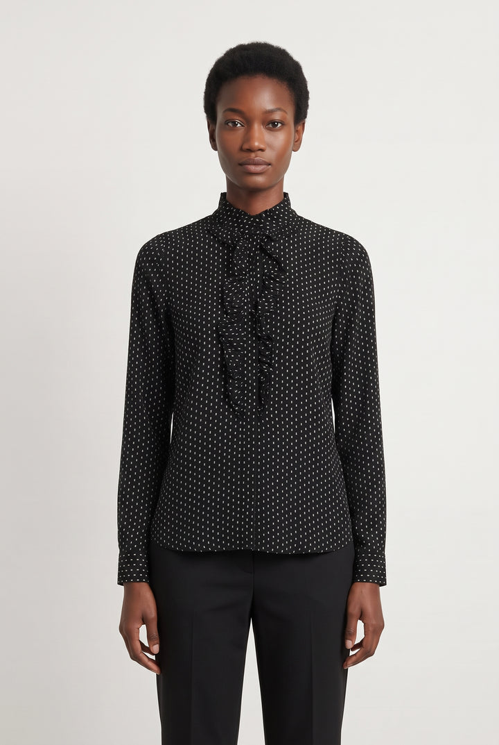 Blouse Noire et Blanche - Taille S/36 de la marque Caroll | PARAD120456 - Vendu par Paradigme - Image 1
