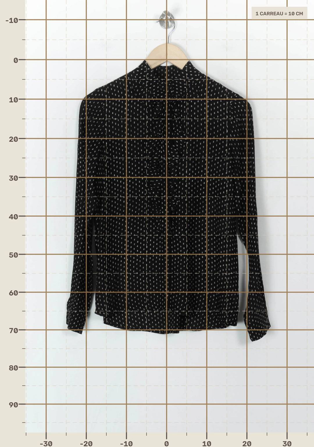 Blouse Noire et Blanche - Taille S/36 de la marque Caroll | PARAD120456 - Vendu par Paradigme - Image 4