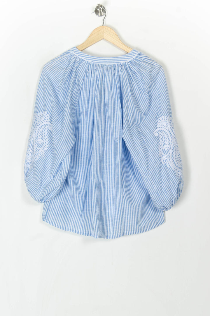 Blouse Bleu et Blanc - Taille S/36 de la marque Caroll | PARAD120458 - Vendu par Paradigme - Image 5