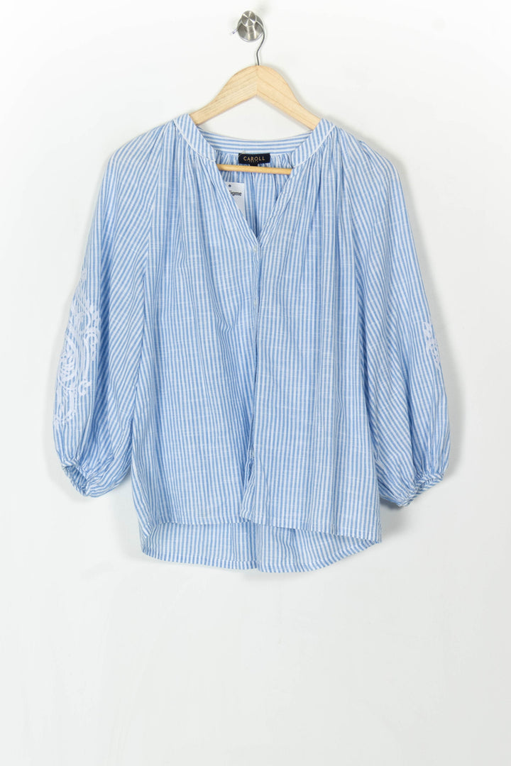 Blouse Bleu et Blanc - Taille S/36 de la marque Caroll | PARAD120458 - Vendu par Paradigme - Image 2