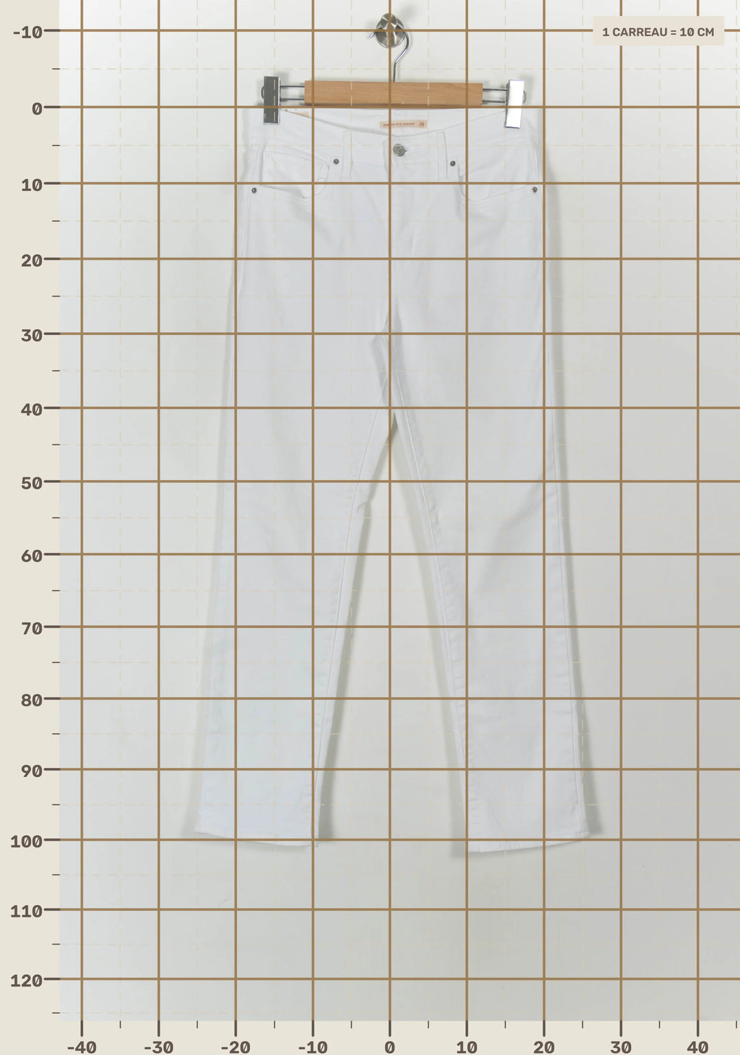 Jean Droit Blanc - Taille L/40 de la marque Levi&