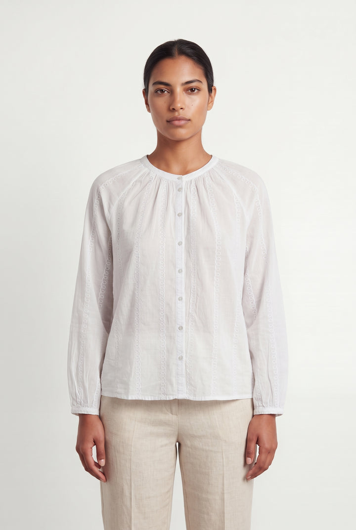 Blouse Blanche - Taille L/40 de la marque Caroll | PARAD120470 - Vendu par Paradigme - Image 1