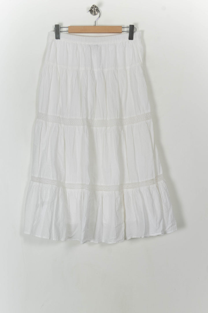 Jupe Longue Blanche - Taille XL/42 de la marque Caroll | PARAD120471 - Vendu par Paradigme - Image 5