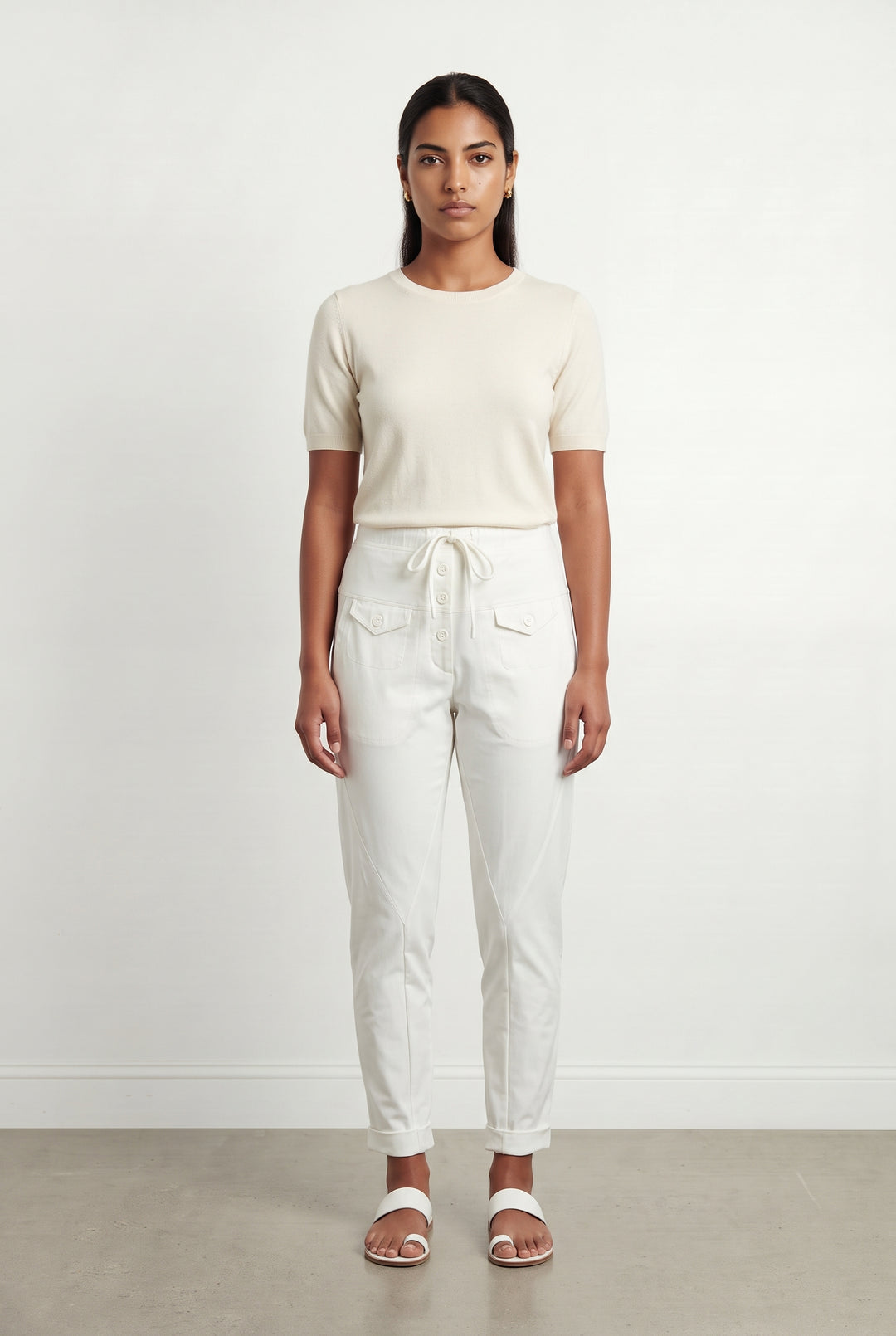 Jogging Blanc - Taille L/40 de la marque Indies | PARAD120472 - Vendu par Paradigme - Image 1