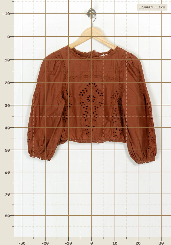 Blouse Orange - Taille XS/34 de la marque Sézane | PARAD120474 - Vendu par Paradigme - Image 4