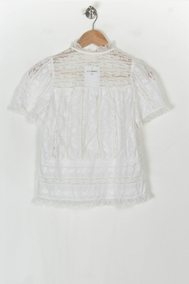Blouse Blanche - Taille XS/34 de la marque Sézane | PARAD120475 - Vendu par Paradigme - Image 5
