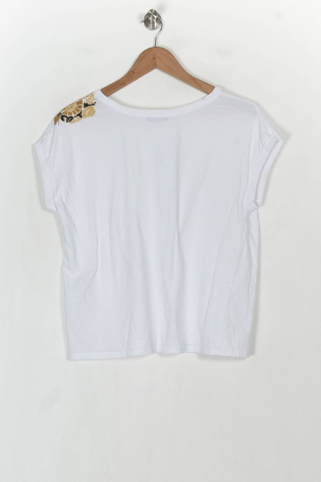 Tee-shirt Blanc et Doré - Taille L/40 de la marque ZAPA | PARAD120476 - Vendu par Paradigme - Image 5