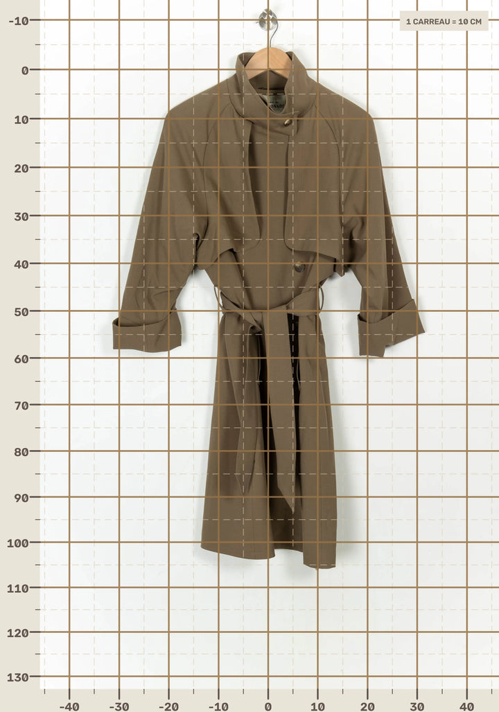 Trench Marron - Taille XS/34 de la marque Make My Lemonade | PARAD120477 - Vendu par Paradigme - Image 4
