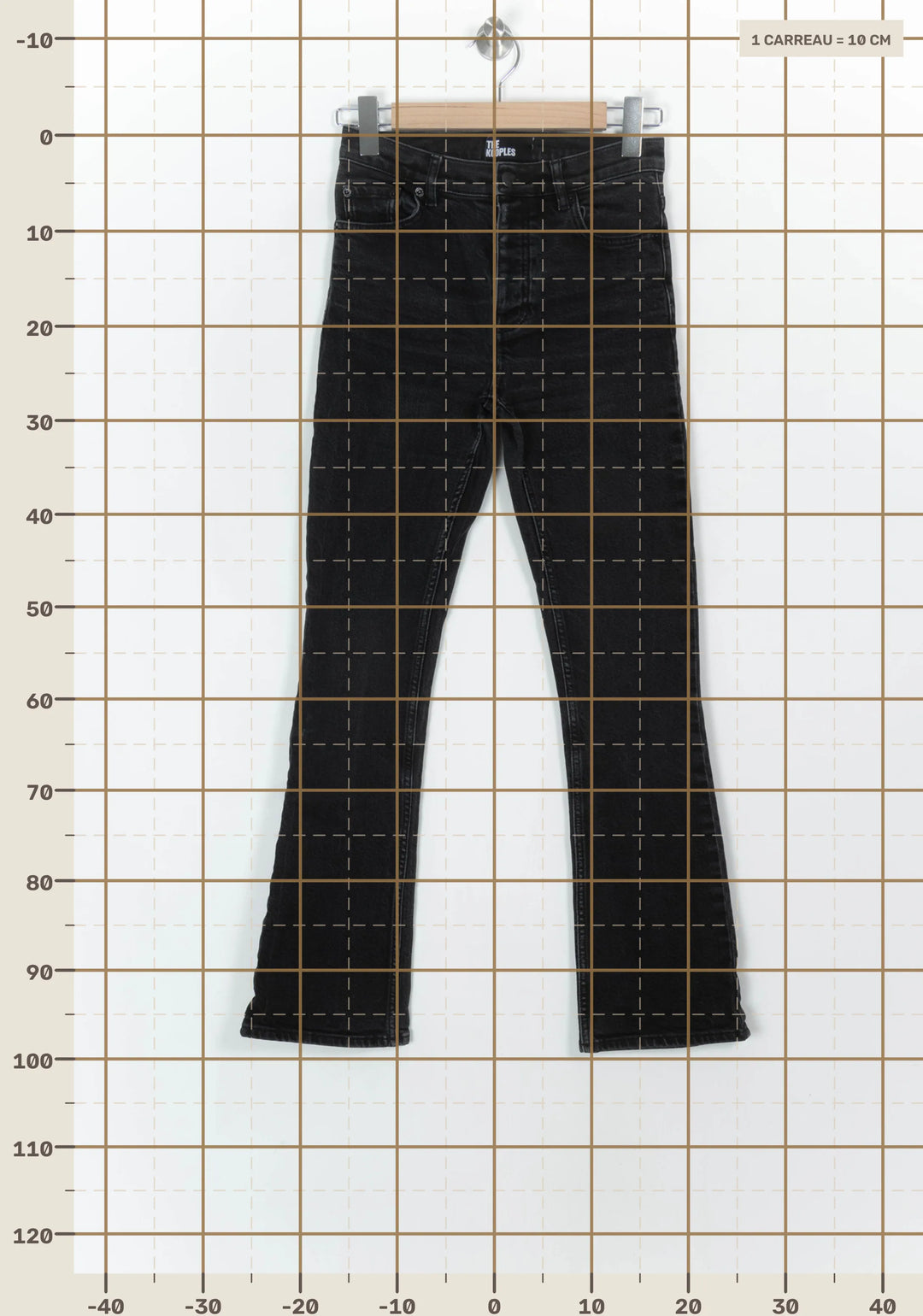 Jean Flare Noir - Taille S/36 de la marque The Kooples | PARAD120479 - Vendu par Paradigme - Image 4