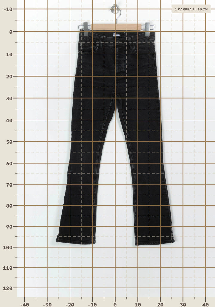 Jean Flare Noir - Taille S/36 de la marque The Kooples | PARAD120479 - Vendu par Paradigme - Image 4