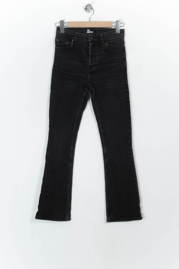 Jean Flare Noir - Taille S/36 de la marque The Kooples | PARAD120479 - Vendu par Paradigme - Image 2