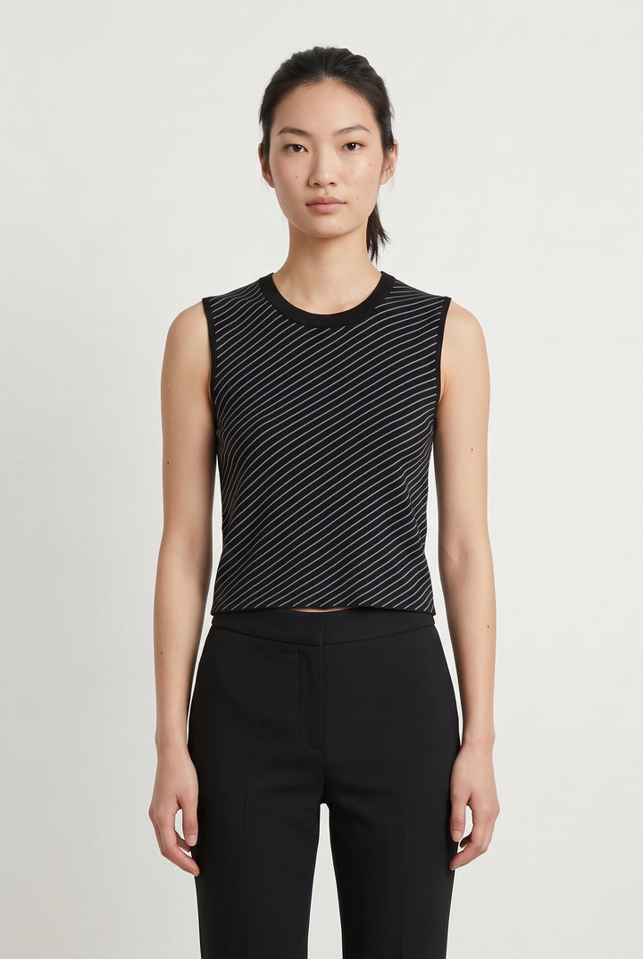 Débardeur Noir et Blanc - Taille S/36 de la marque Maje | PARAD120481 - Vendu par Paradigme - Image 1
