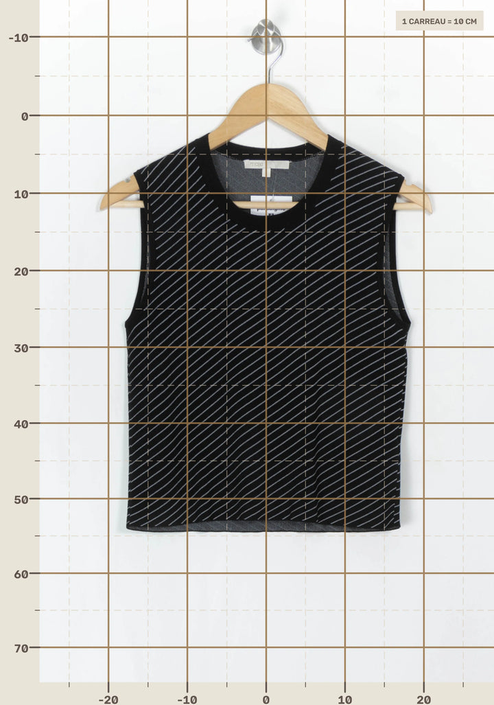 Débardeur Noir et Blanc - Taille S/36 de la marque Maje | PARAD120481 - Vendu par Paradigme - Image 4
