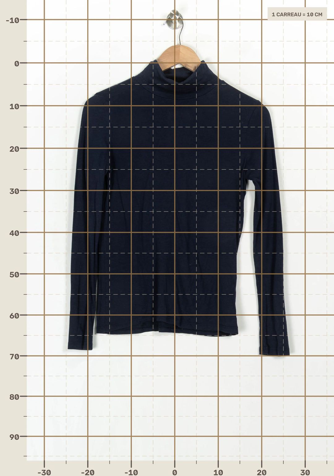 Sous pull Bleu - Taille XS/34 de la marque Caroll | PARAD120483 - Vendu par Paradigme - Image 4