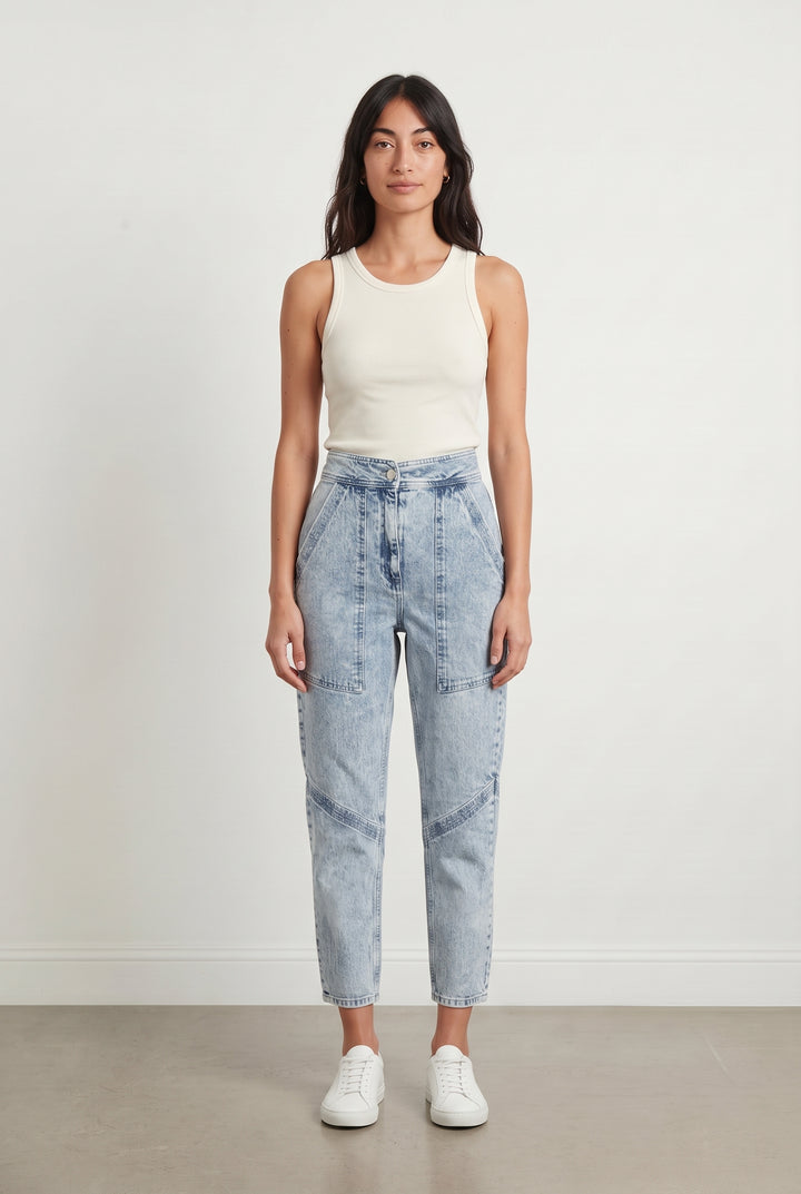 Jean Mom Bleu - Taille XS/34 de la marque ba&amp;sh | PARAD120484 - Vendu par Paradigme - Image 1