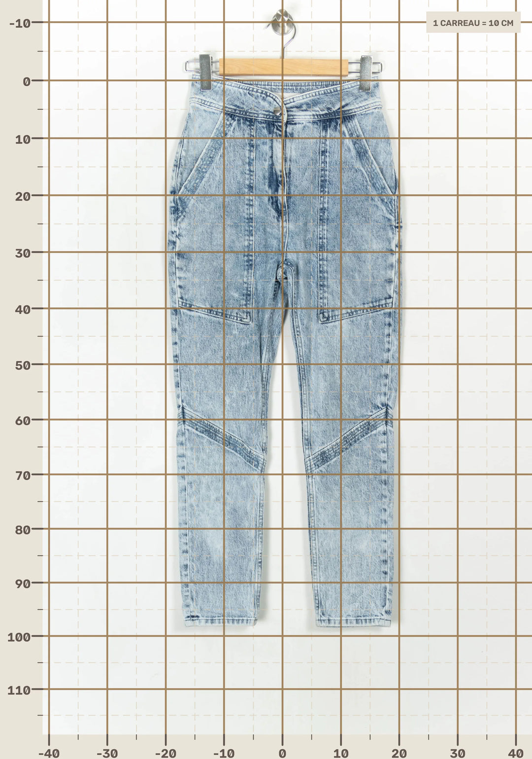 Jean Mom Bleu - Taille XS/34 de la marque ba&amp;sh | PARAD120484 - Vendu par Paradigme - Image 4