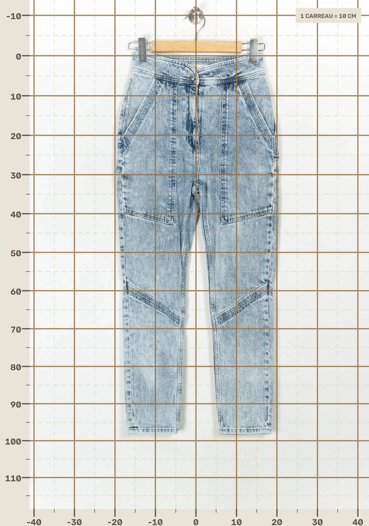 Jean Mom Bleu - Taille XS/34 de la marque ba&amp;sh | PARAD120484 - Vendu par Paradigme - Image 4