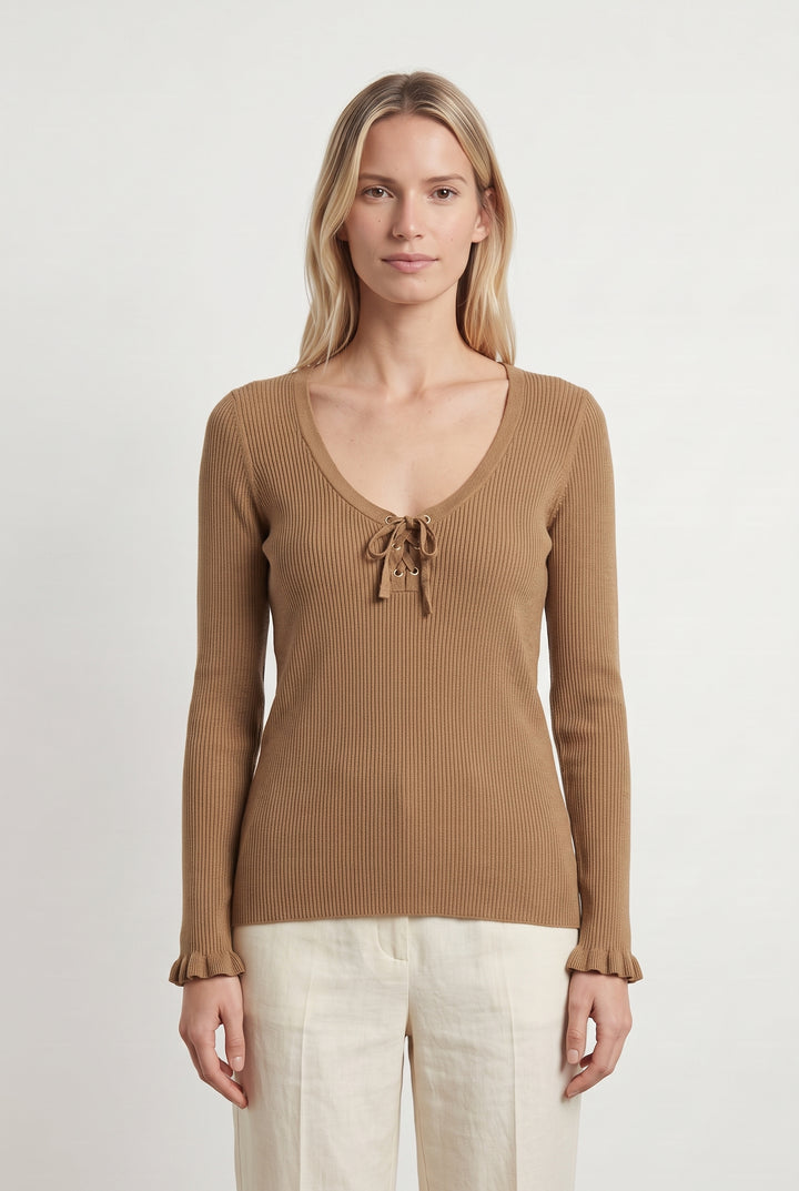 Pull Beige - Taille S/36 de la marque Sézane | PARAD120485 - Vendu par Paradigme - Image 1