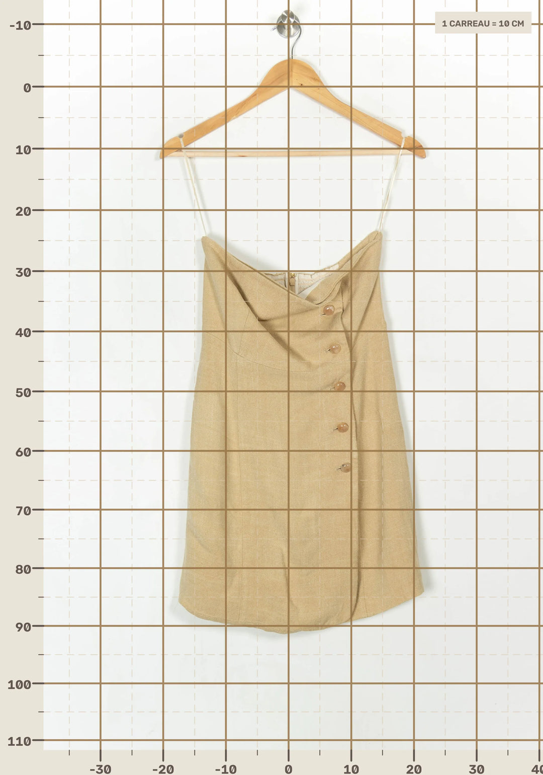 Robe Courte Beige - Taille S/36 de la marque Sézane | PARAD120492 - Vendu par Paradigme - Image 4