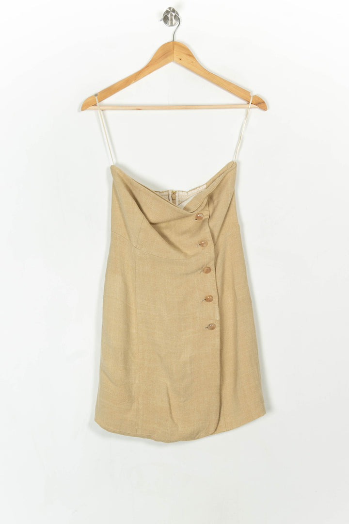 Robe Courte Beige - Taille S/36 de la marque Sézane | PARAD120492 - Vendu par Paradigme - Image 2