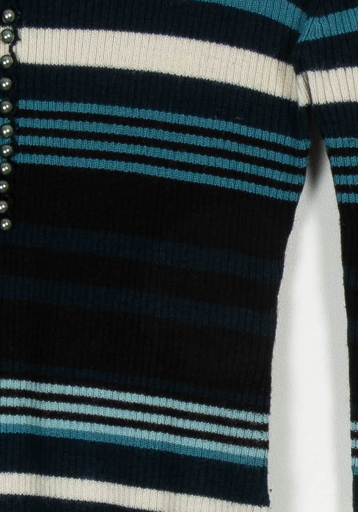 Pull Rayé Bleu et Blanc - Taille S/36 de la marque Caroll | PARAD120493 - Vendu par Paradigme - Image 3