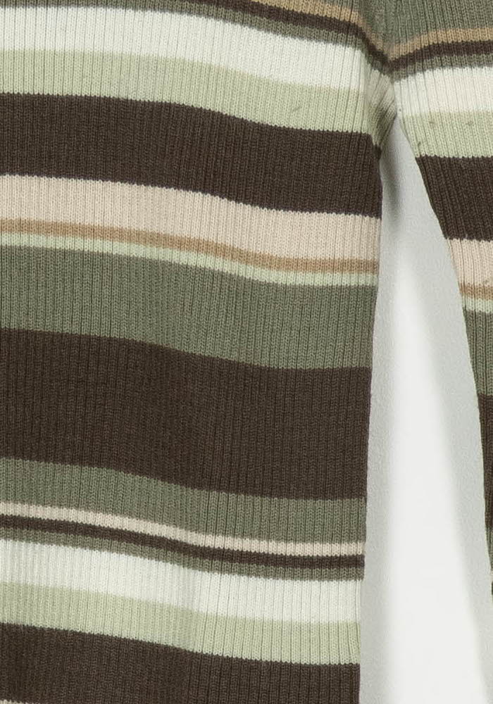Pull Rayé Vert et Marron - Taille S/36 de la marque Caroll | PARAD120494 - Vendu par Paradigme - Image 3