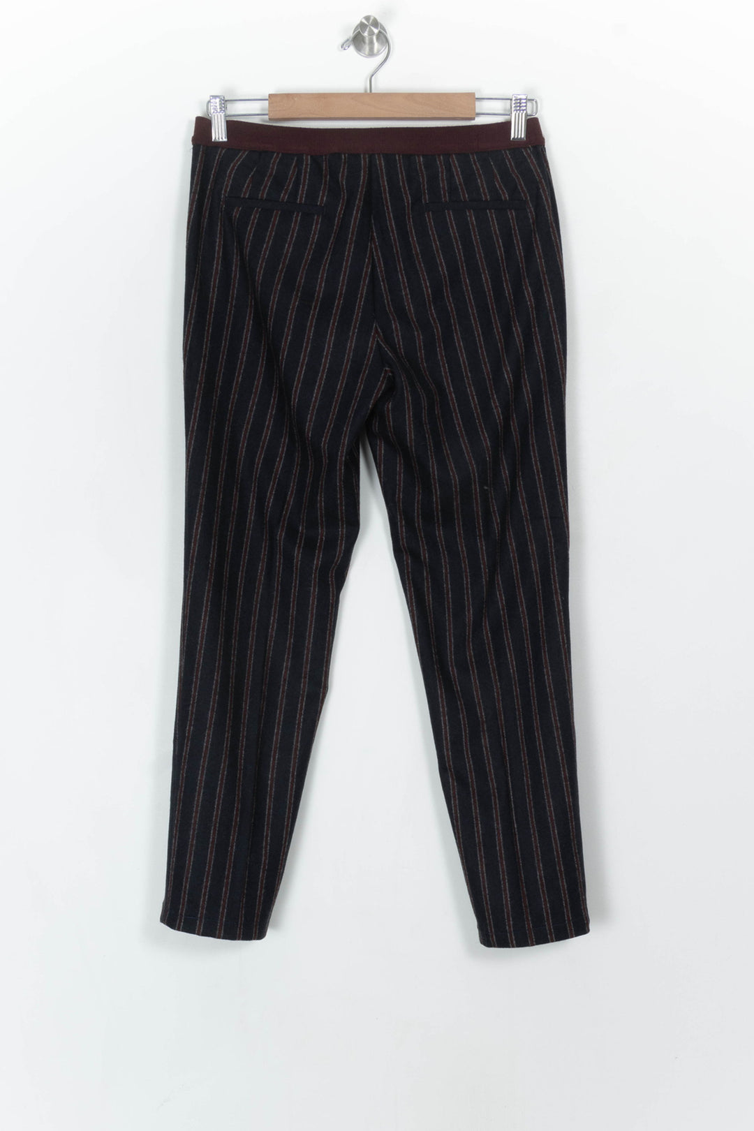 Pantalon Noir à Rayures Marron - Taille S/36 de la marque Léon &amp; Harper | PARAD120498 - Vendu par Paradigme - Image 5