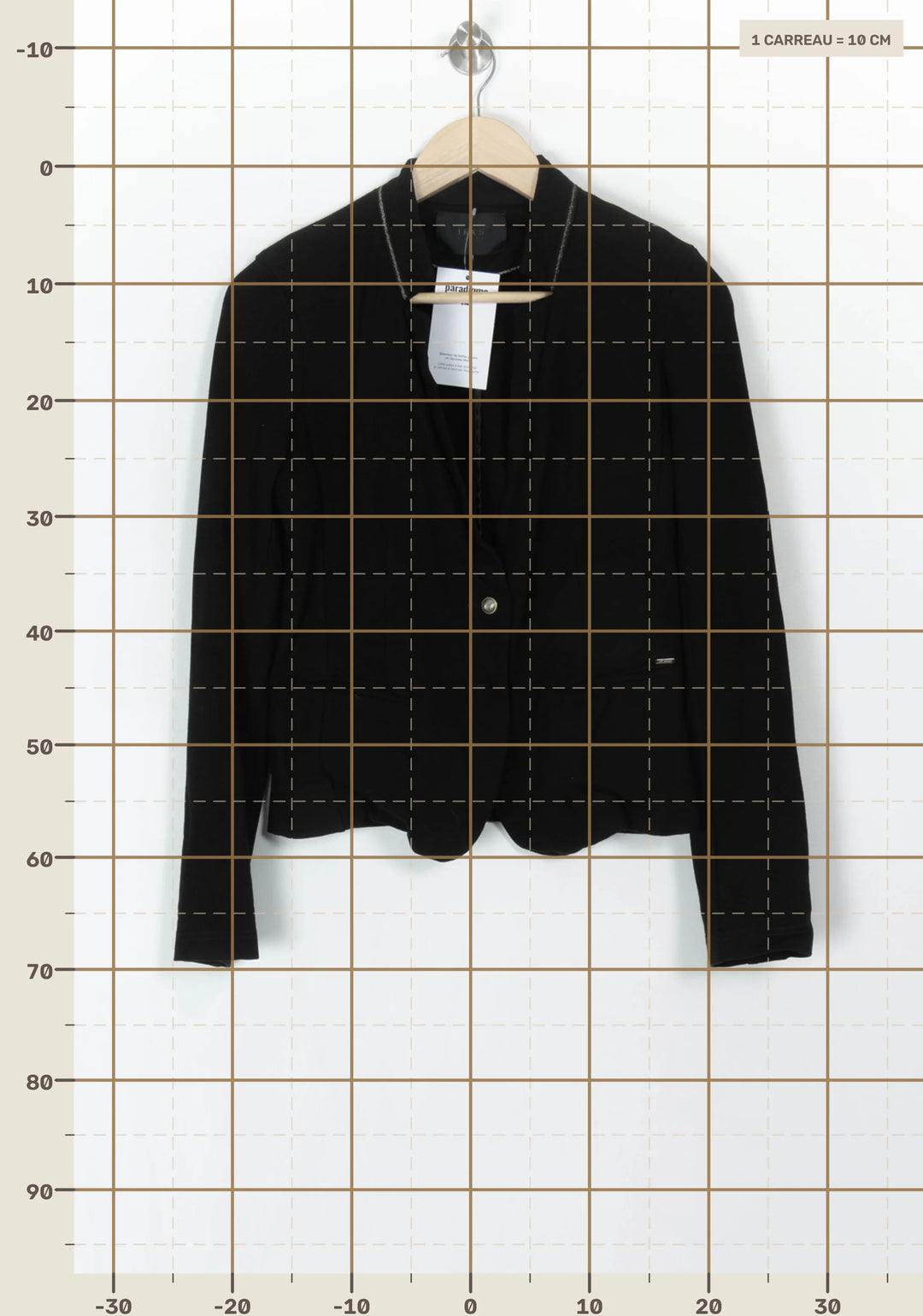 Veste Noire - Taille M/38 de la marque IKKS | PARAD120500 - Vendu par Paradigme - Image 4