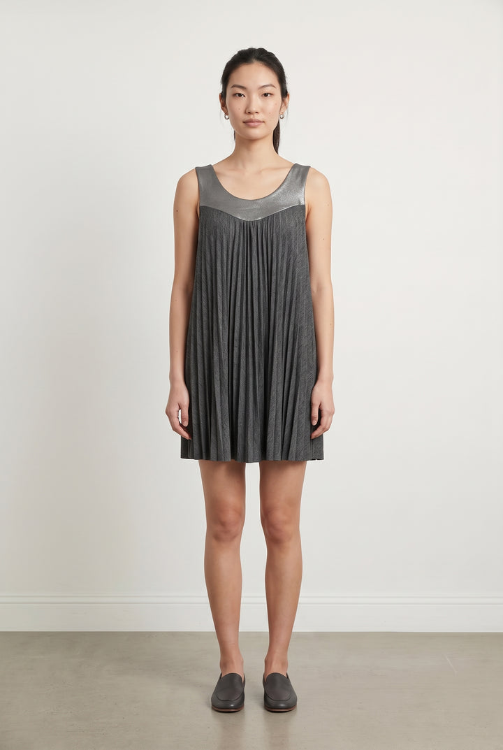 Robe Plissée Grise - Taille S/36 de la marque Maje | PARAD120502 - Vendu par Paradigme - Image 1