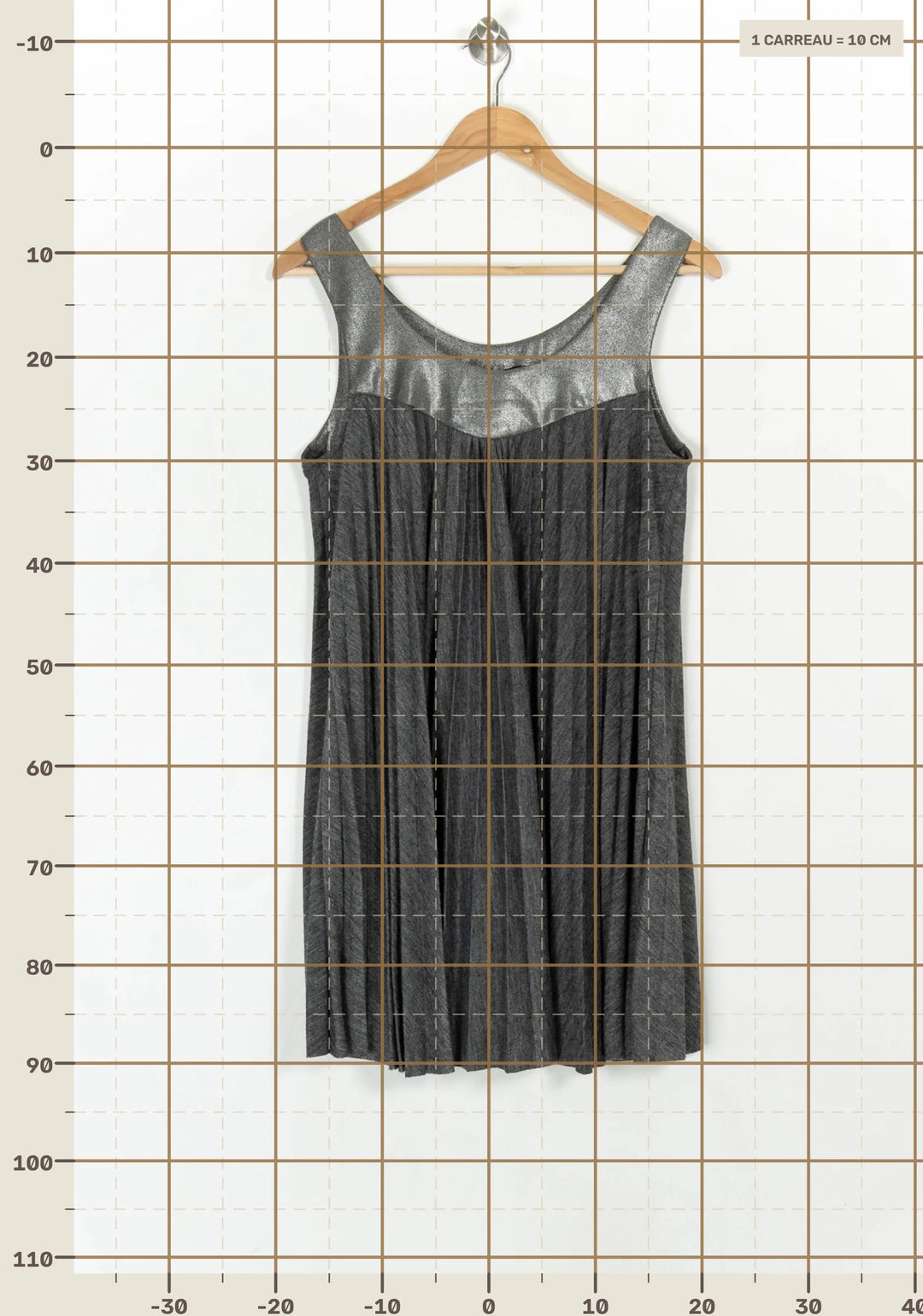 Robe Plissée Grise - Taille S/36 de la marque Maje | PARAD120502 - Vendu par Paradigme - Image 4