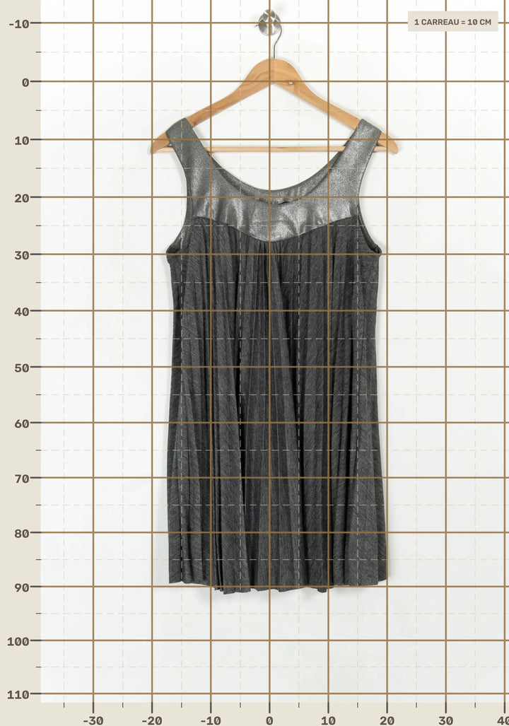 Robe Plissée Grise - Taille S/36 de la marque Maje | PARAD120502 - Vendu par Paradigme - Image 4