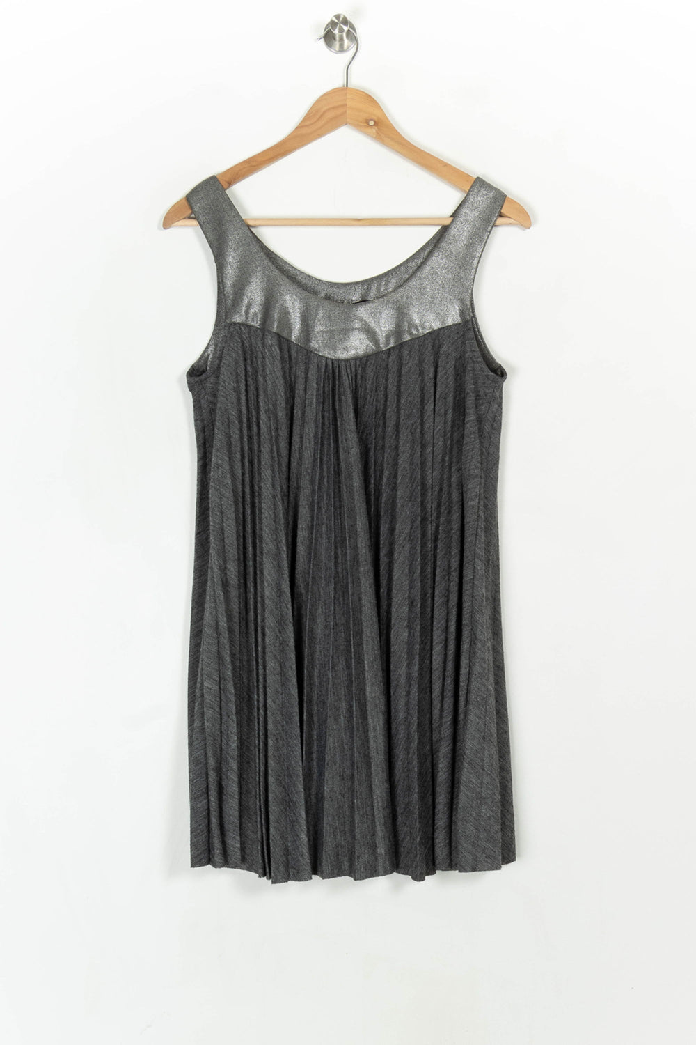 Robe Plissée Grise - Taille S/36 de la marque Maje | PARAD120502 - Vendu par Paradigme - Image 2