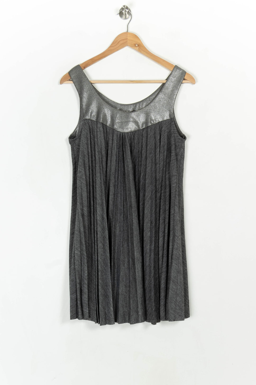 Robe Plissée Grise - Taille S/36 de la marque Maje | PARAD120502 - Vendu par Paradigme - Image 2