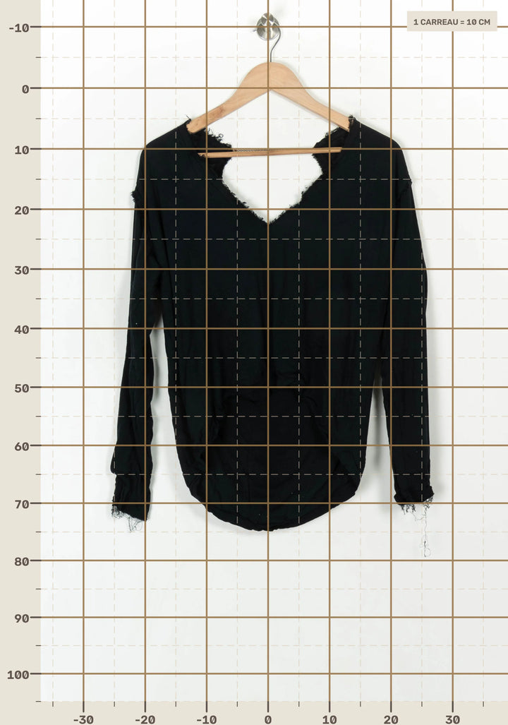 Blouse Noire - Taille M/38 de la marque Karma Koma | PARAD120503 - Vendu par Paradigme - Image 4