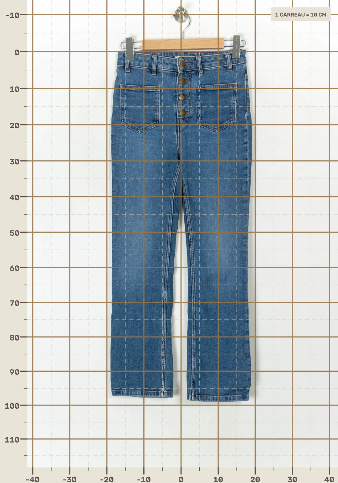 Jean Droit Bleu - Taille S/36 de la marque Maje | PARAD120509 - Vendu par Paradigme - Image 4