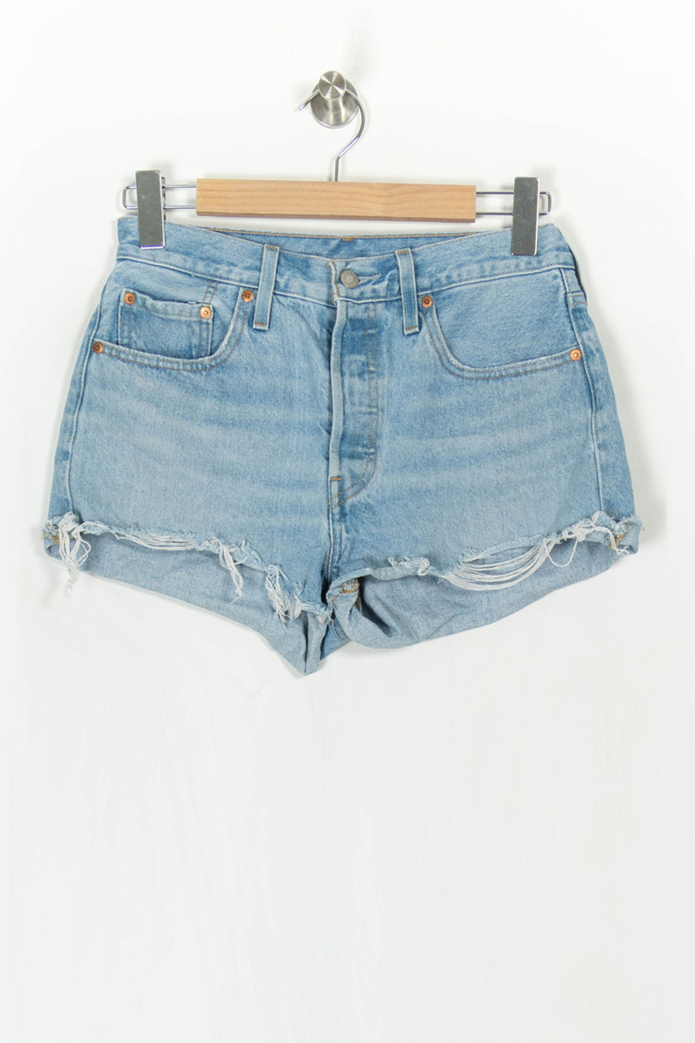 Short en Jean Bleu - Taille M/38 de la marque Levi's | PARAD120514 - Vendu par Paradigme - Image 2