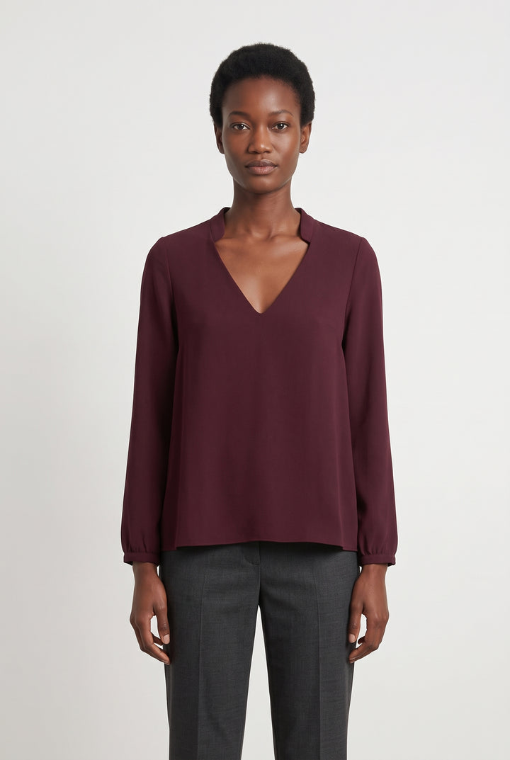 Blouse Bordeaux - Taille M/38 de la marque ba&amp;sh | PARAD120516 - Vendu par Paradigme - Image 1