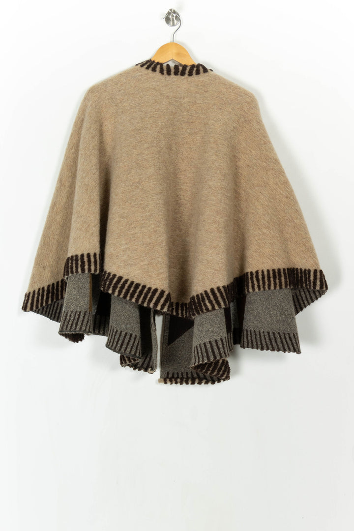 Cape Marron Beige Écru Noir - Taille T.U. de la marque Maje | PARAD120517 - Vendu par Paradigme - Image 5