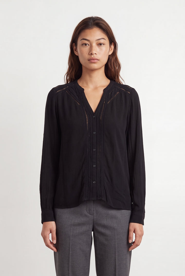 Blouse Noire - Taille M/38 de la marque Comptoir des Cotonniers | PARAD120525 - Vendu par Paradigme - Image 1