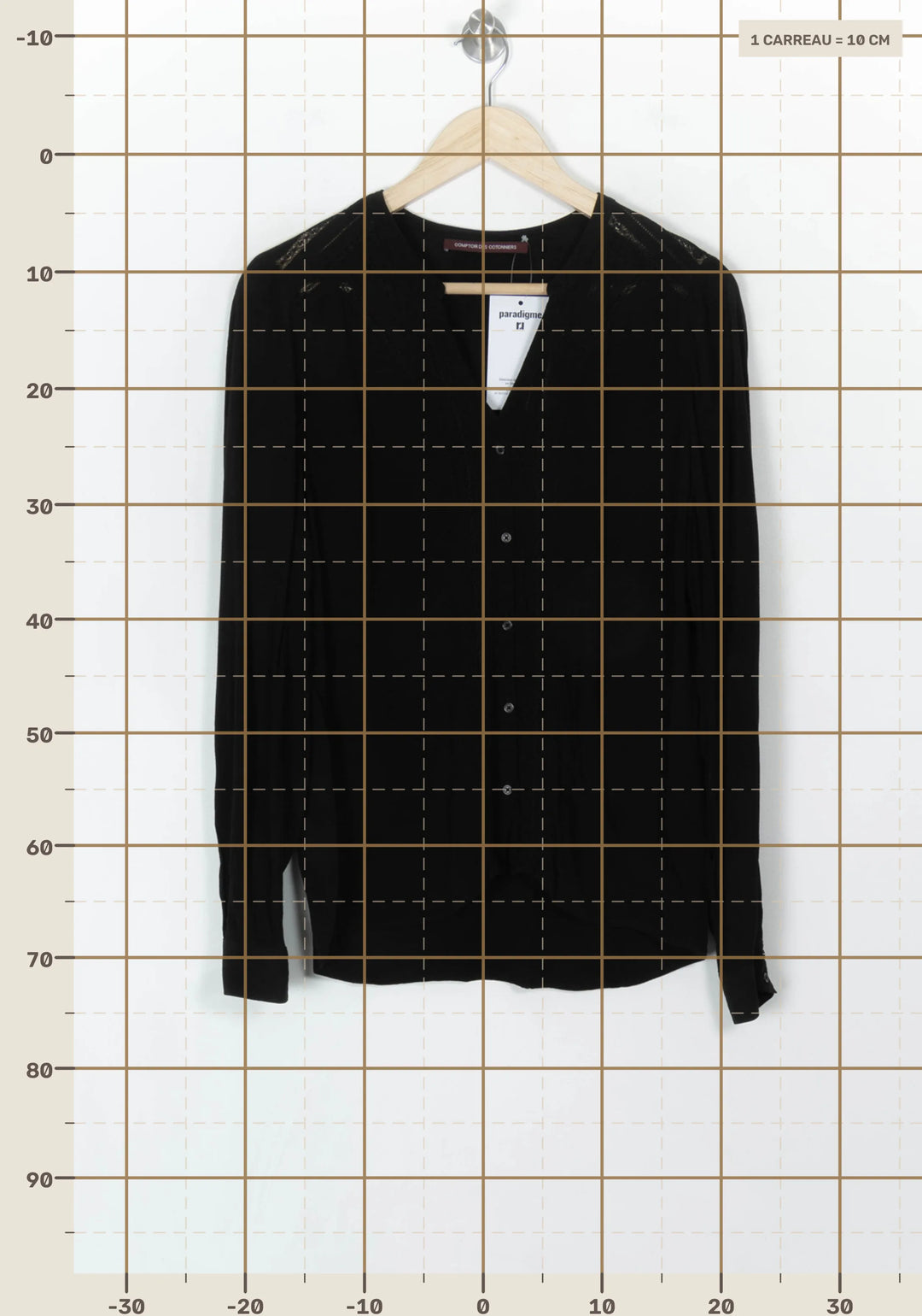 Blouse Noire - Taille M/38 de la marque Comptoir des Cotonniers | PARAD120525 - Vendu par Paradigme - Image 4