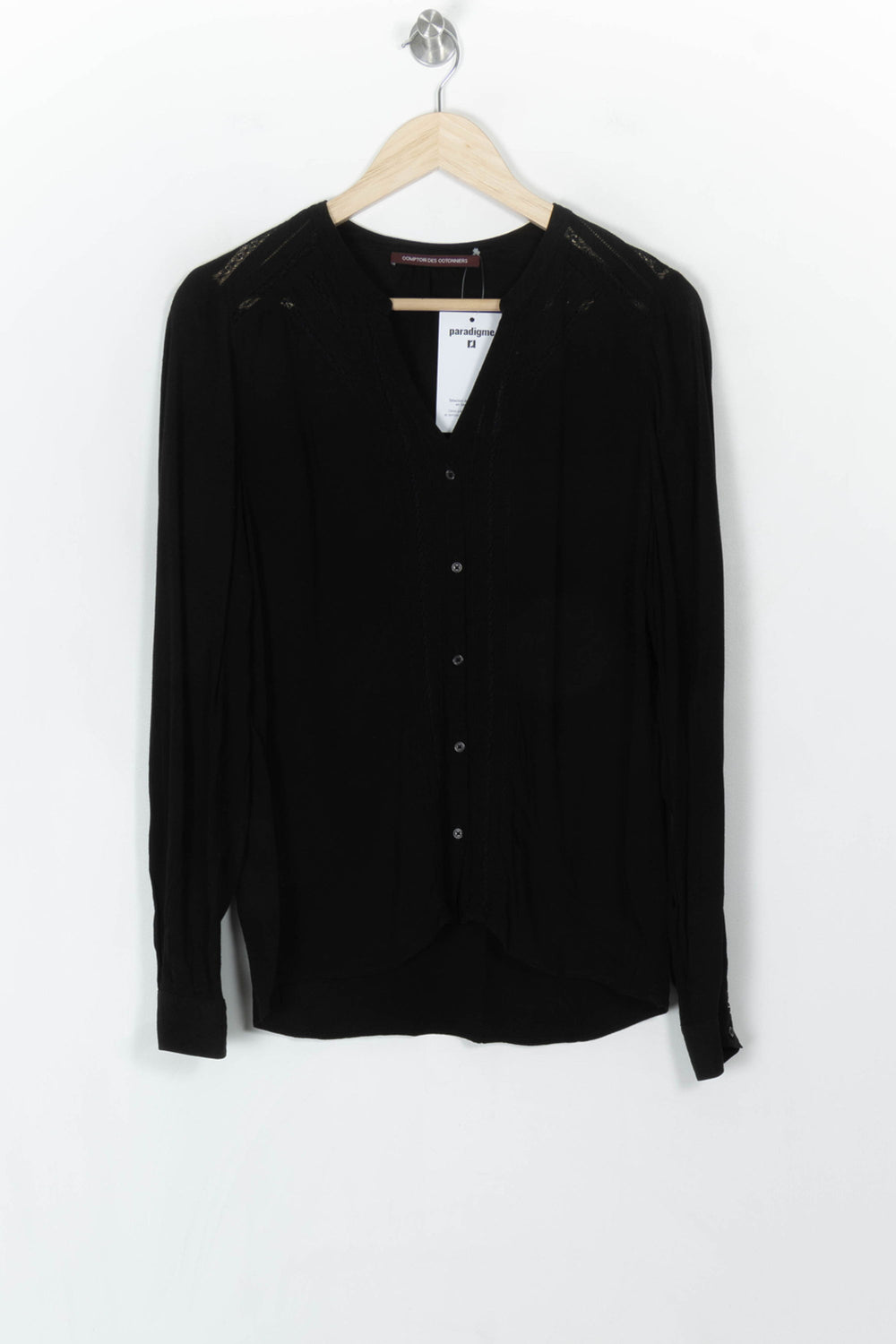 Blouse Noire - Taille M/38 de la marque Comptoir des Cotonniers | PARAD120525 - Vendu par Paradigme - Image 2