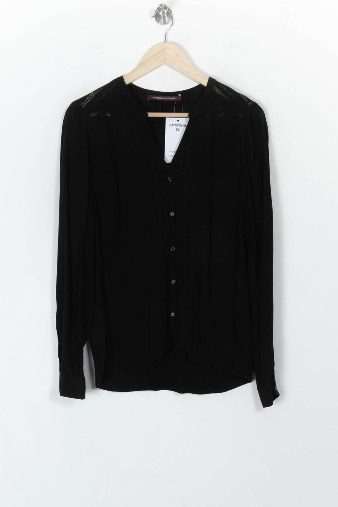 Blouse Noire - Taille M/38 de la marque Comptoir des Cotonniers | PARAD120525 - Vendu par Paradigme - Image 2