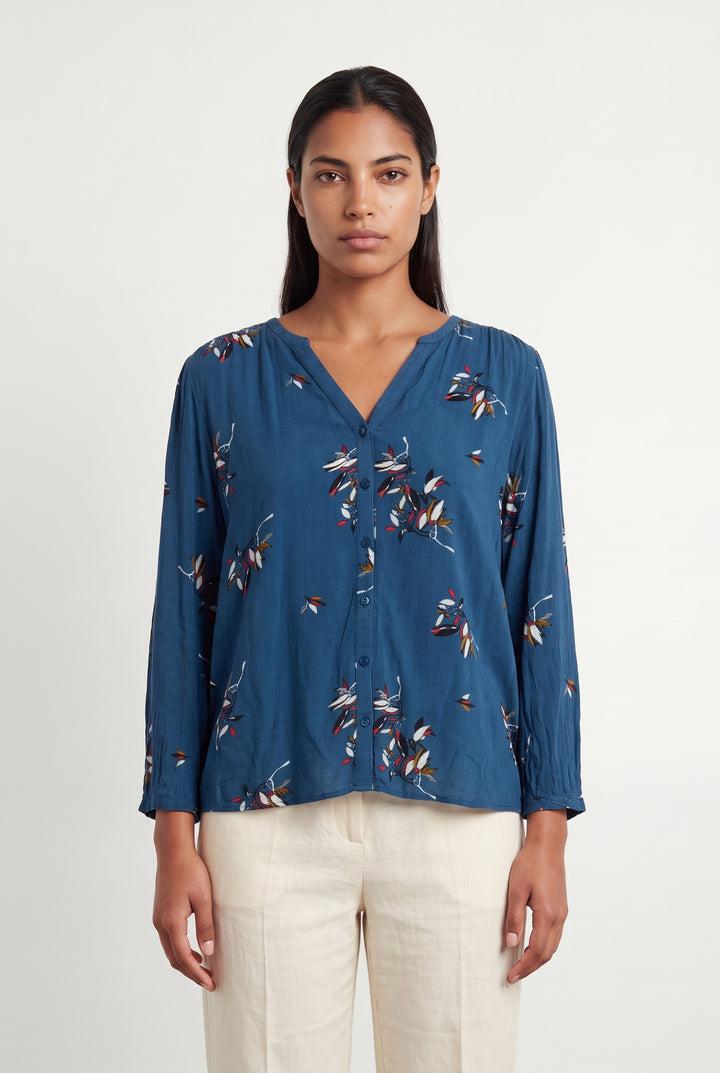 Blouse Bleue - Taille L/40 de la marque Caroll | PARAD120528 - Vendu par Paradigme - Image 1