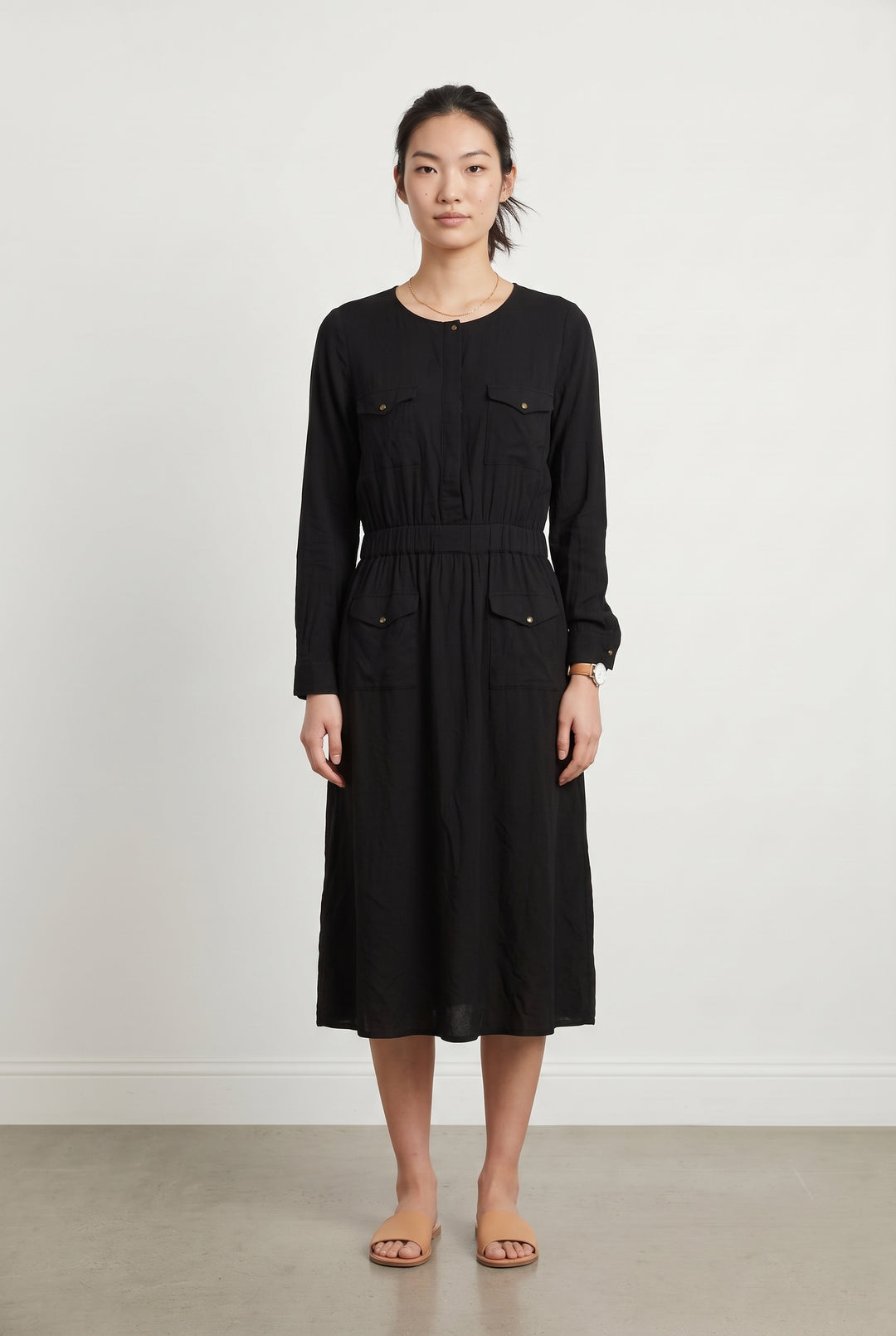 Robe Midi Noire - Taille M/38 de la marque Sessùn | PARAD120530 - Vendu par Paradigme - Image 1